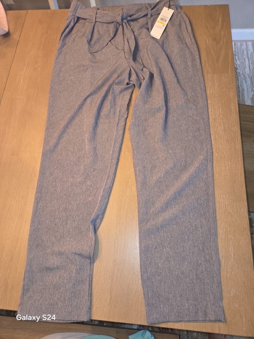 Womens M Calvin Klein Modern Essentials Gray Pants New
